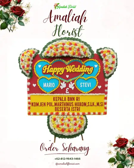 Papan Bunga Pernikahan Tempat Akad Nikah Jakarta